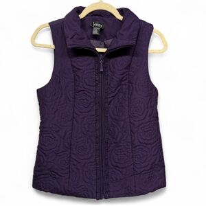 Jenny Purple Rose Quilted Vest - Size Medium